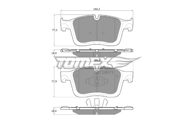 TOMEX BRAKES Комплект тормозных колодок, дисковый тормоз TX 18-84